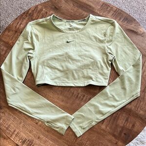 Nike Pro Women's Sage Long Sleeve Crop Top Cross Strap Back